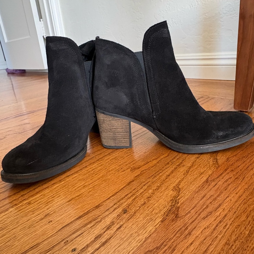 Bellfield Black Suede Ankle Booties